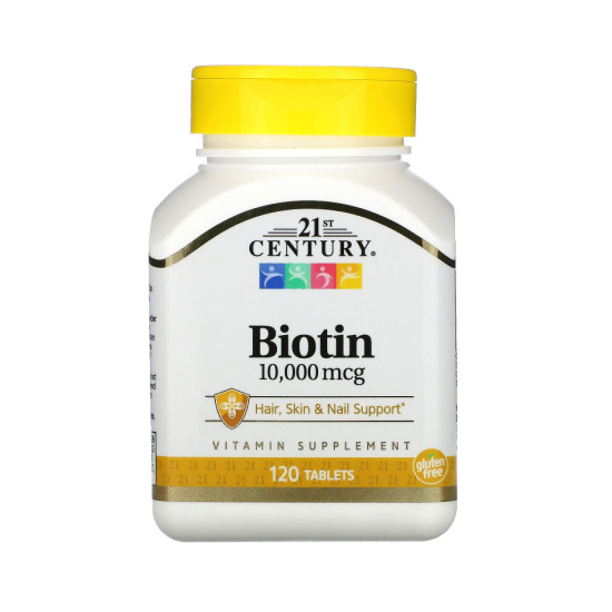 Biotin 10 000 мкг 120 таб 21st Century Biotin 10 000 мкг 120 таб 21st Century