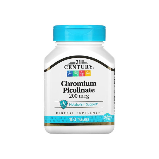Пиколинат Хрома 100 таб 21st Century Chromium Picolinate 100 таб 21st Century