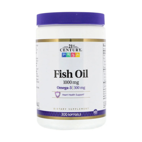 Рыбий жир Омега 3 1000 мг 300 кап 21st Century Fish Oil Omega 3 1000 мг 300 кап 21st Century