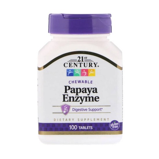 Papaya Enzyme 100 таб  жевательных 21st Century