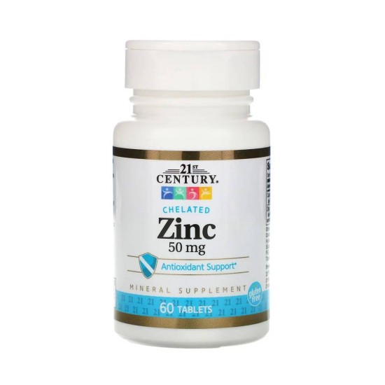 Zinc Chelated 50 мг 60 таб 21st Century
