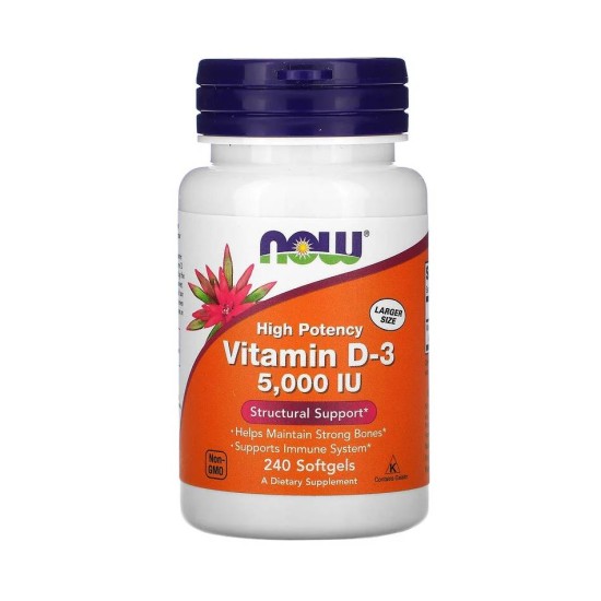 Vitamin D3 125 мкг 5000 МЕ 240 кап NOW Foods
