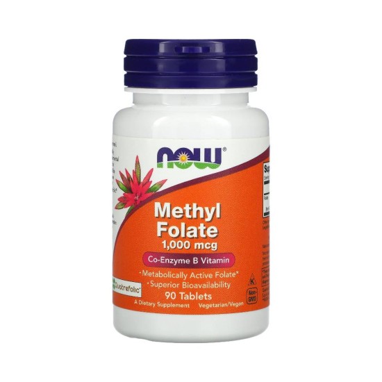 Methyl Folate 1000 мкг 90 таб NOW Foods