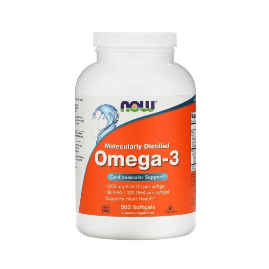 Omega-3 Molecularly Distilled 500 кап Now Foods