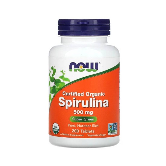 Spirulina 500 мг 200 таб Now Foods