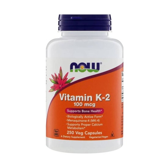 Vitamin K2 100 мкг 250 кап NOW Foods