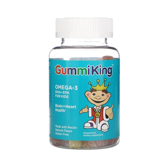 Omega 3 DHA + EPA for Kids 60 мармеладок Gummi King