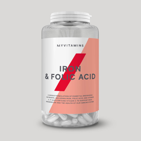 Железо и Фолиевая кислота 90 таблеток Myprotein Iron & Folic Acid 90 таблеток Myprotein