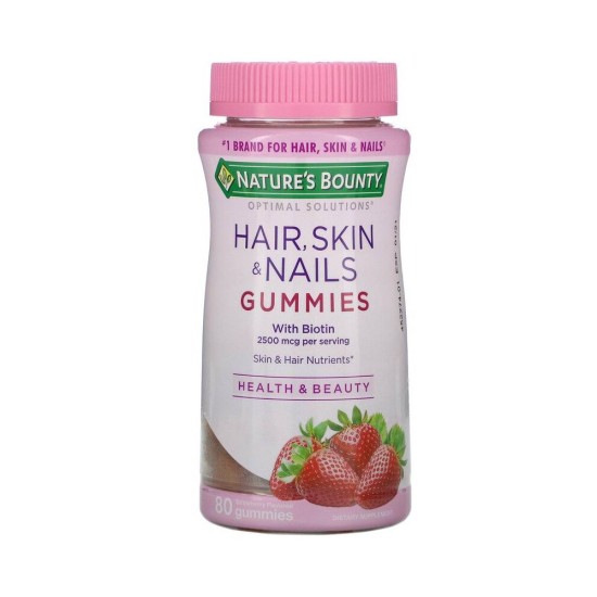 Hair, Skin & Nails Gummies with Biotin 80 мармеладок Nature's Bounty