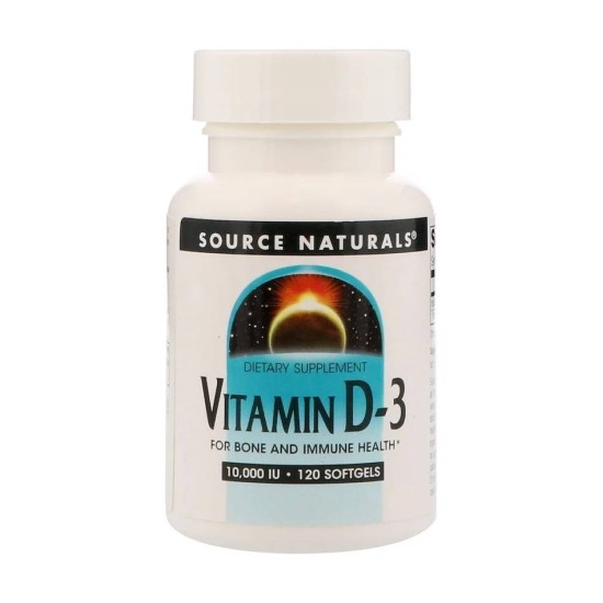 Vitamin D3 250 мкг 10 000 МЕ 120 кап Source Naturals